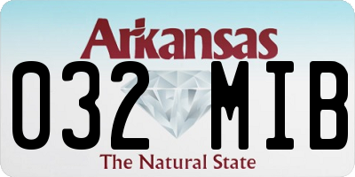 AR license plate 032MIB