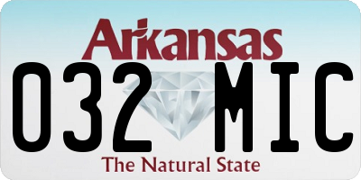 AR license plate 032MIC
