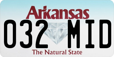AR license plate 032MID