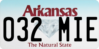 AR license plate 032MIE