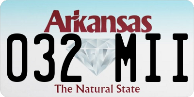 AR license plate 032MII