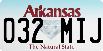 AR license plate 032MIJ