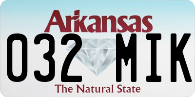 AR license plate 032MIK