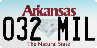 AR license plate 032MIL