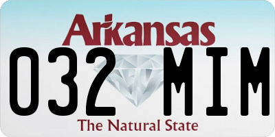 AR license plate 032MIM