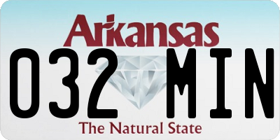 AR license plate 032MIN