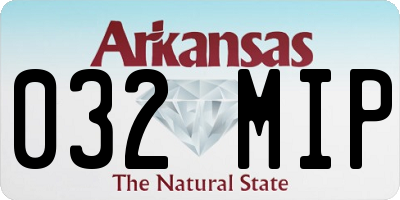 AR license plate 032MIP