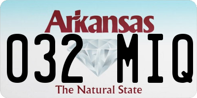 AR license plate 032MIQ