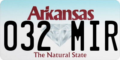 AR license plate 032MIR