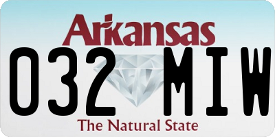 AR license plate 032MIW