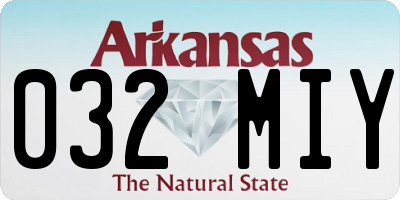 AR license plate 032MIY