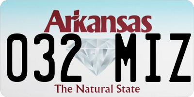 AR license plate 032MIZ