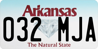 AR license plate 032MJA