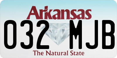 AR license plate 032MJB