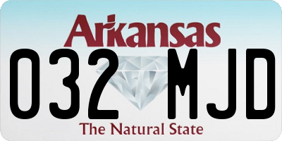 AR license plate 032MJD