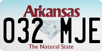 AR license plate 032MJE