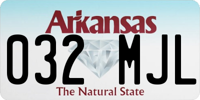 AR license plate 032MJL