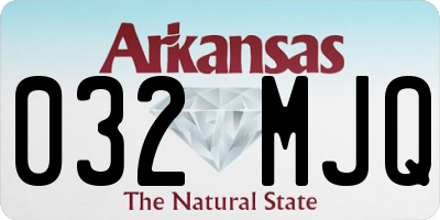 AR license plate 032MJQ