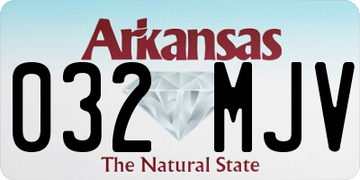 AR license plate 032MJV