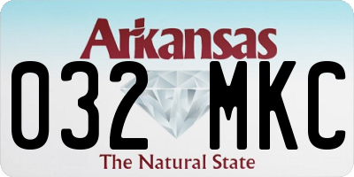 AR license plate 032MKC