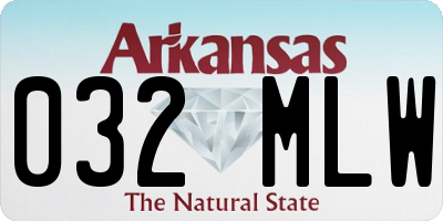 AR license plate 032MLW