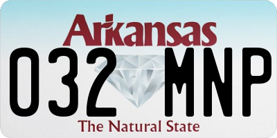 AR license plate 032MNP
