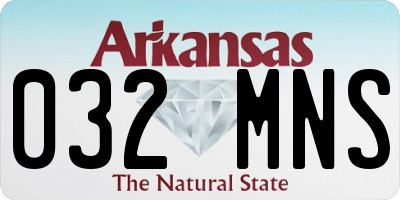 AR license plate 032MNS