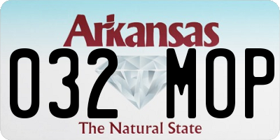 AR license plate 032MOP