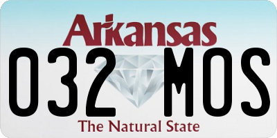 AR license plate 032MOS