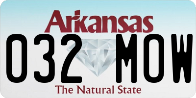 AR license plate 032MOW