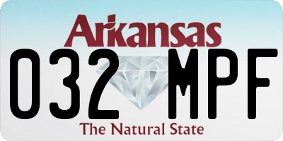 AR license plate 032MPF
