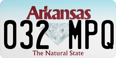 AR license plate 032MPQ