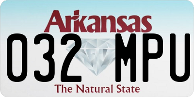 AR license plate 032MPU