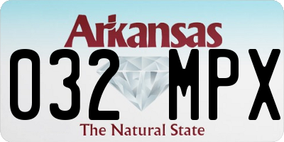 AR license plate 032MPX