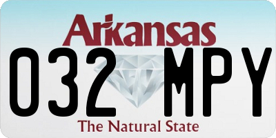 AR license plate 032MPY