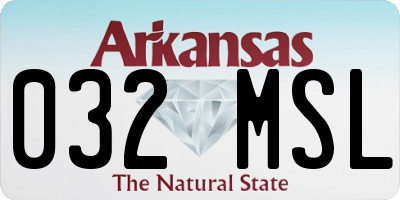AR license plate 032MSL