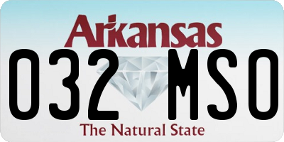 AR license plate 032MSO