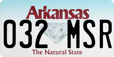AR license plate 032MSR