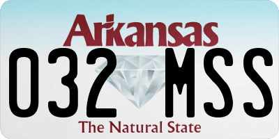 AR license plate 032MSS