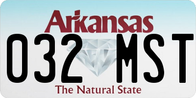 AR license plate 032MST
