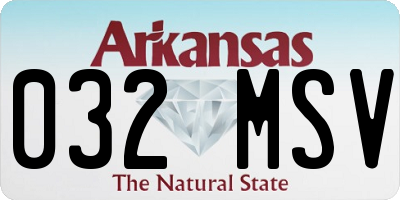AR license plate 032MSV