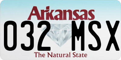 AR license plate 032MSX