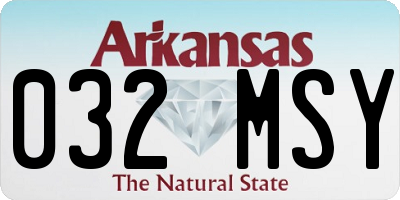 AR license plate 032MSY