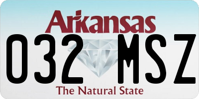 AR license plate 032MSZ