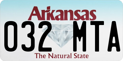AR license plate 032MTA