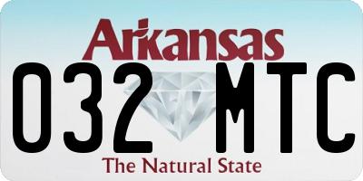 AR license plate 032MTC