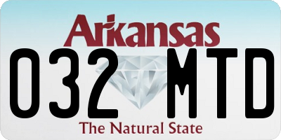 AR license plate 032MTD