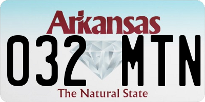 AR license plate 032MTN