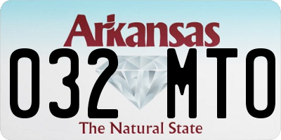 AR license plate 032MTO