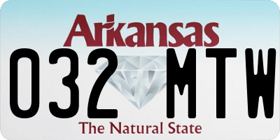 AR license plate 032MTW